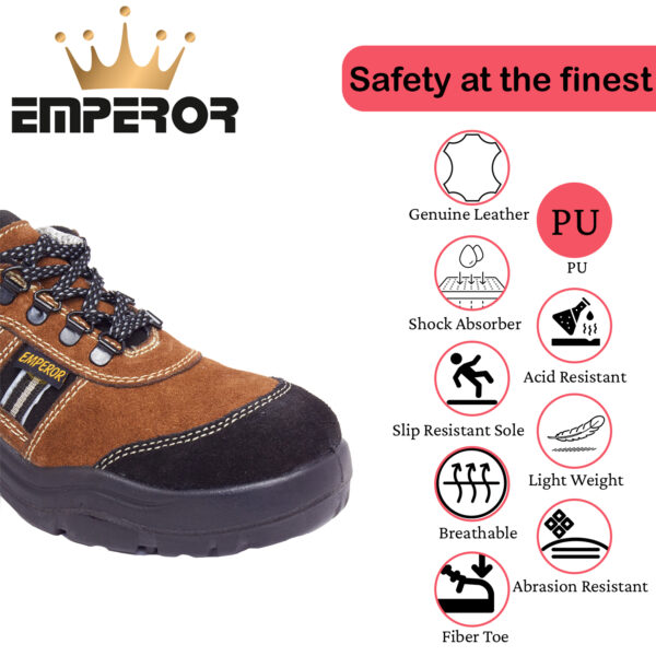 Executive Brown Safety Shoes (Sport Look) - Image 3