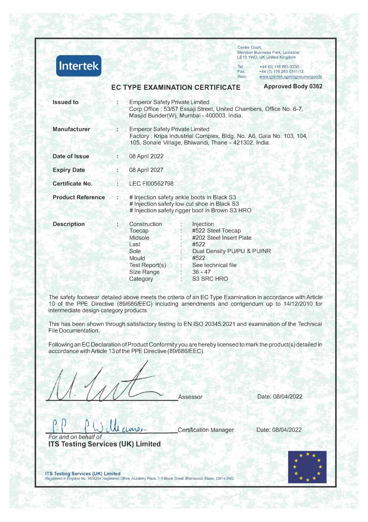 CE Certificate CE Certificate